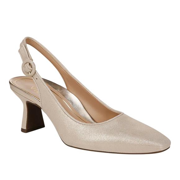 NEW VIONIC women\'s perris slingback heel in gold metallic